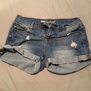 Denim boyfriend shorts